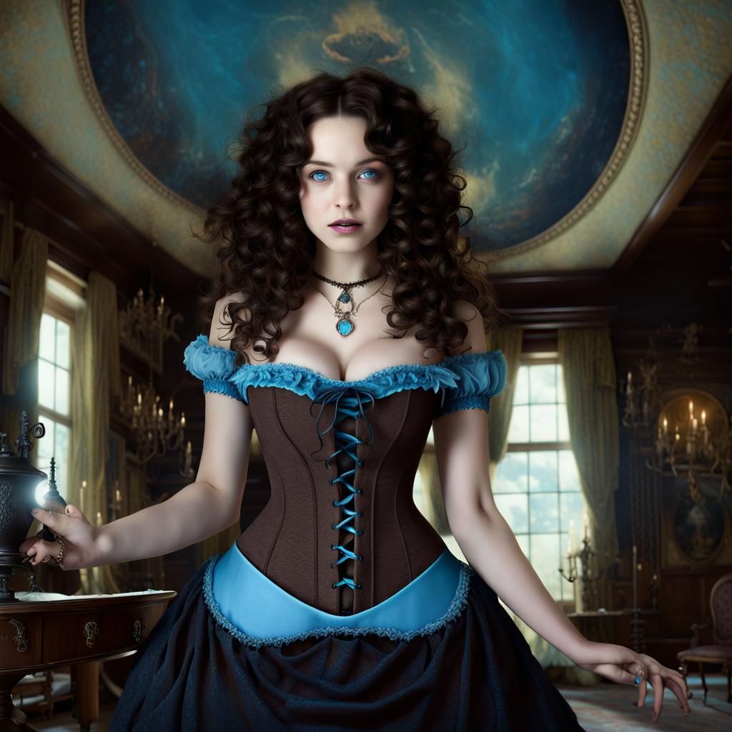 Summer Witch Casting Spells in Victorian Attic