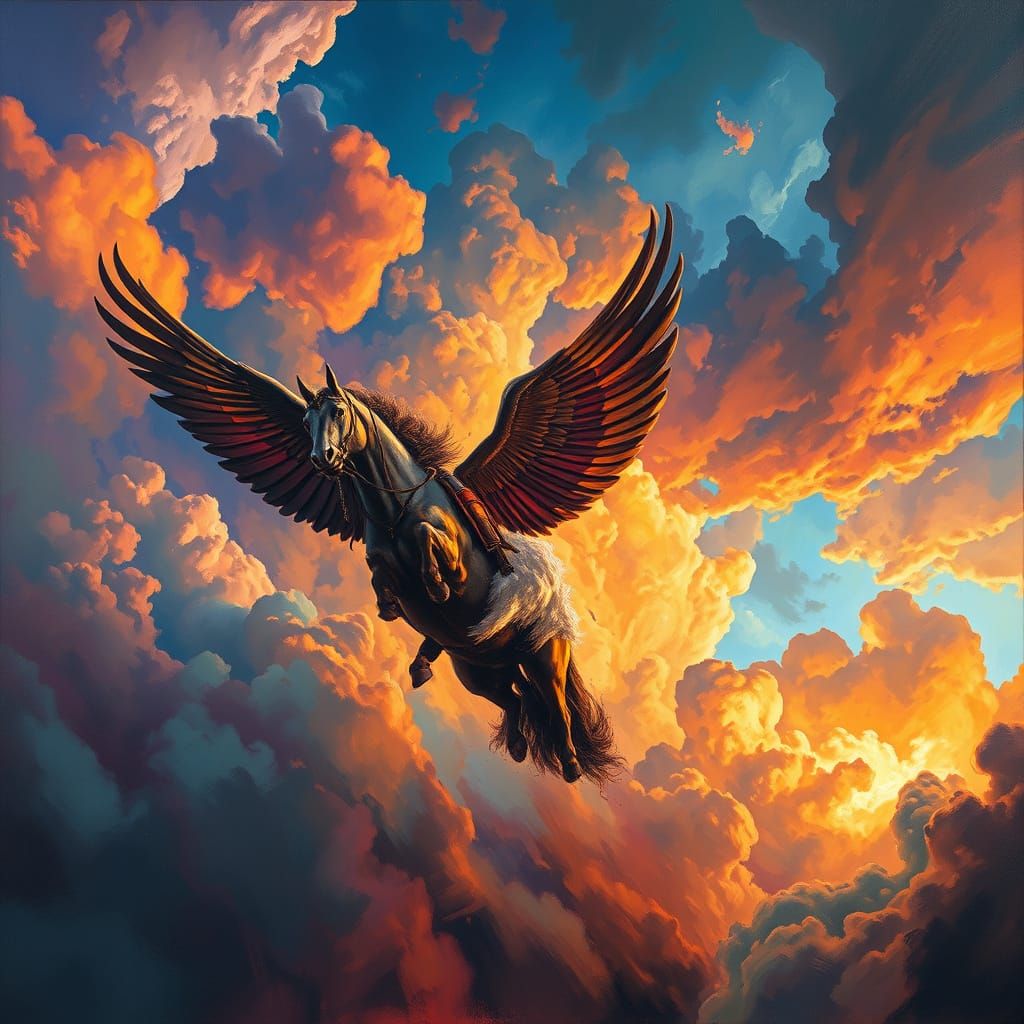 Spectacular Valkyrie Ride in Stormy Victorian Sky