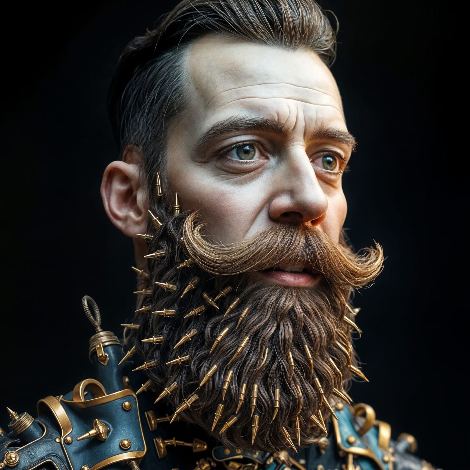 Vibrant Metal Beard: A Fantasy Portrait