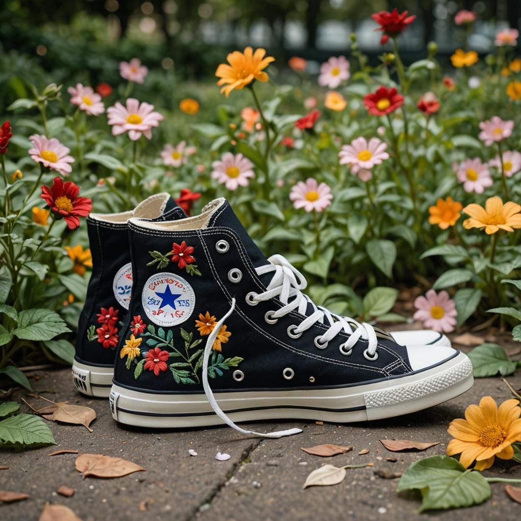 Embroidered Converse All-Stars: Cinematic Product Photos