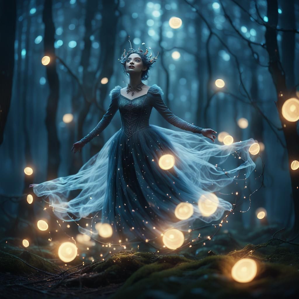 Ethereal Creature in a Magical Forest