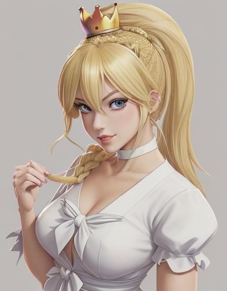 Blonde Anime Character in Keizo Miyanishi Style