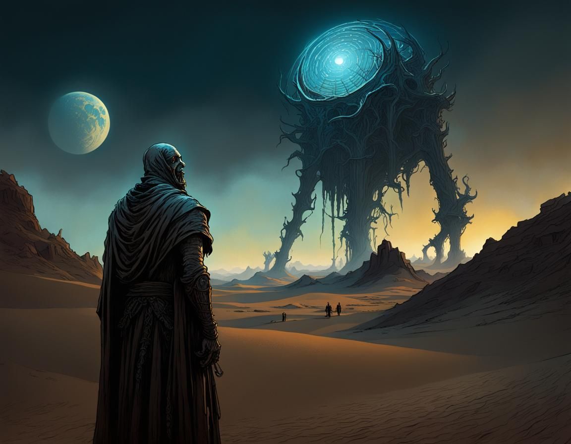 Man Speaks to The Techno Godhead In the Desert III