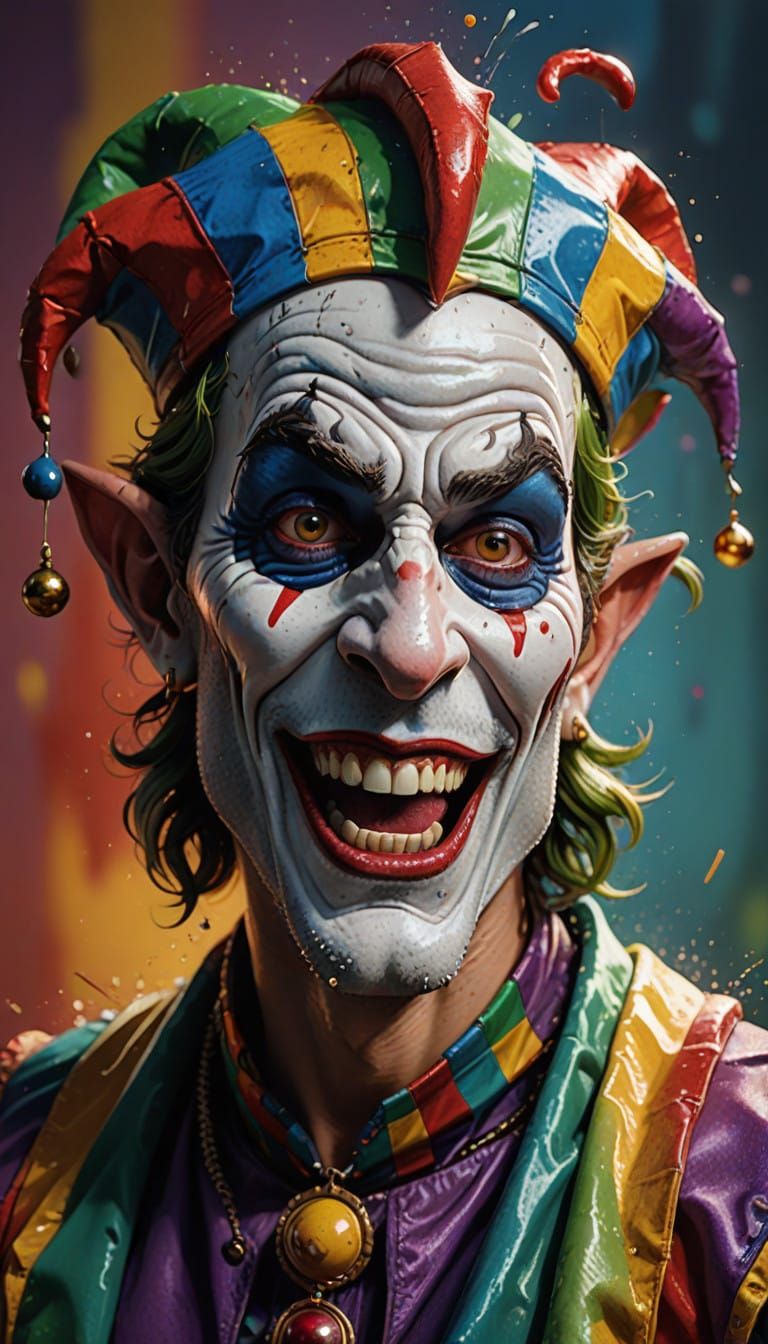 Hyperrealistic Jester Concept Art