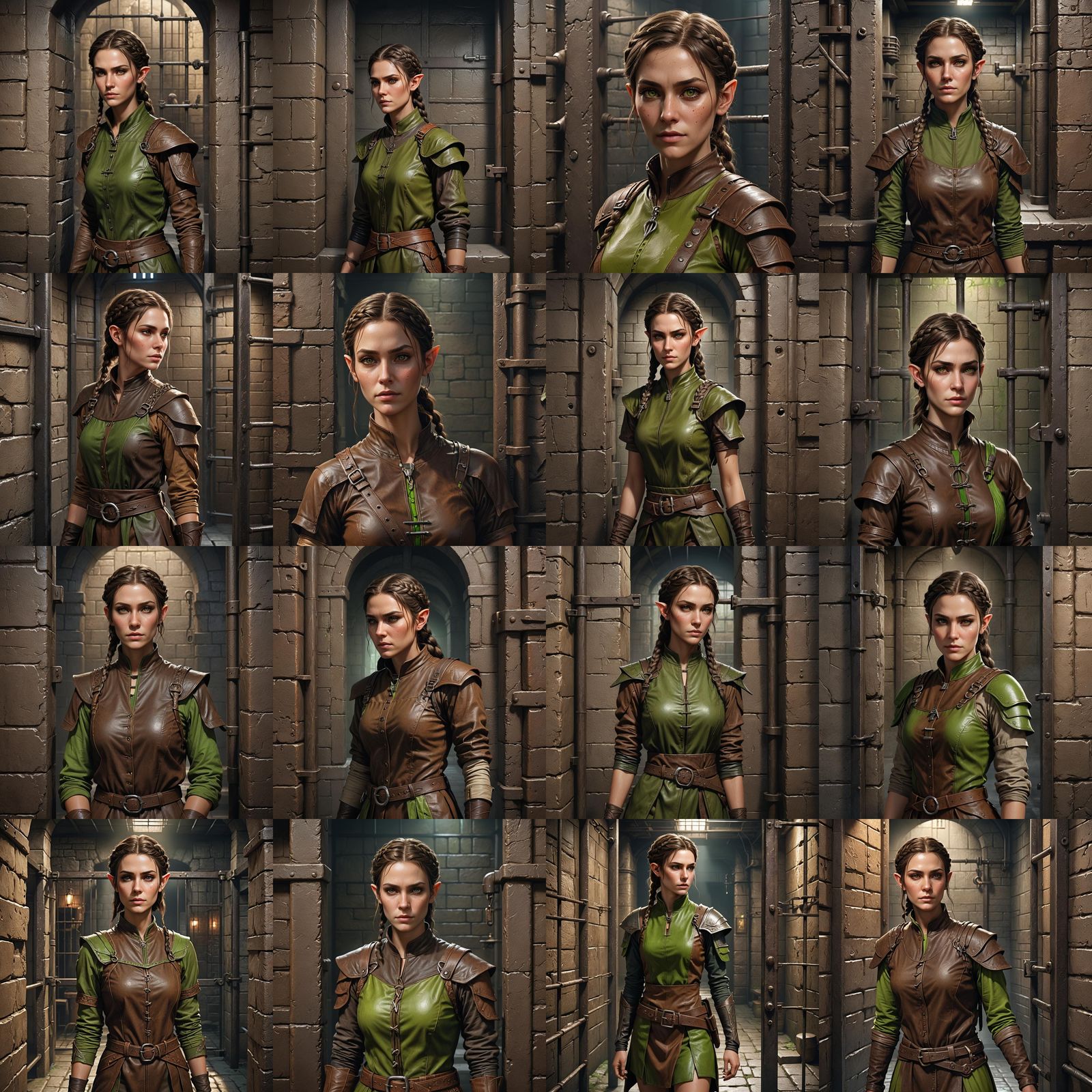 Wood Elf in Underground Jail Cell: Fantasy Art