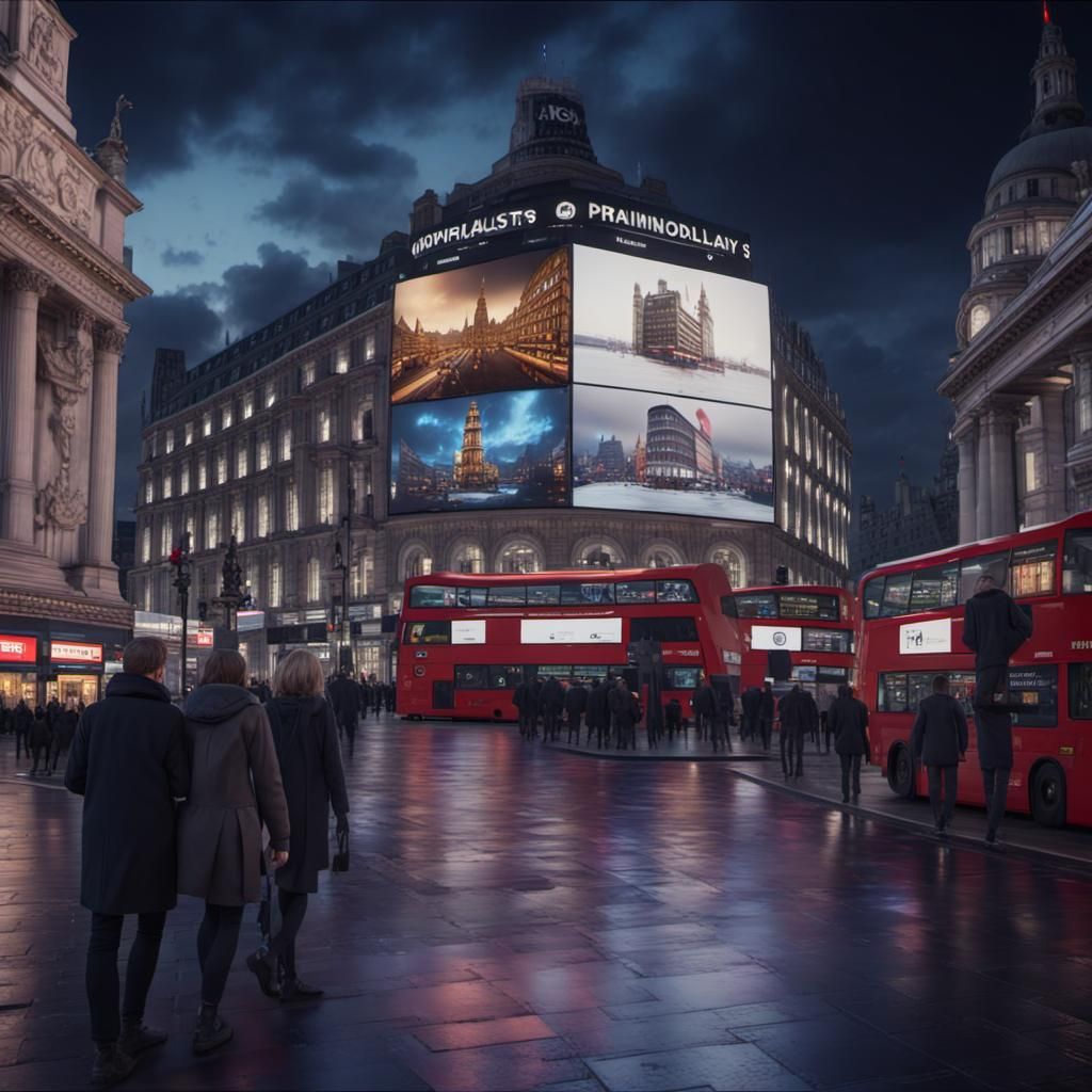 Piccadilly square, London, 2024