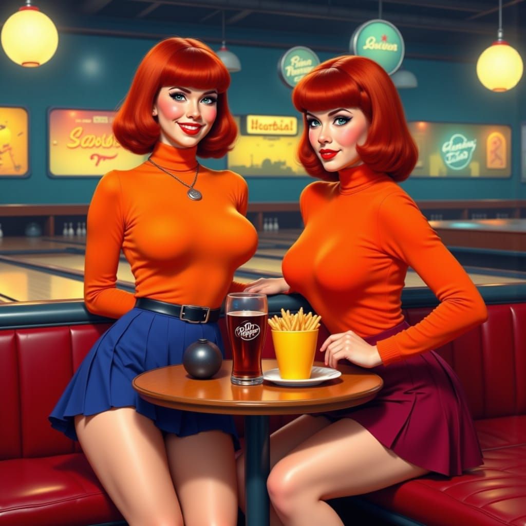Velma and Captain Moorford Enjoy Bowling Date