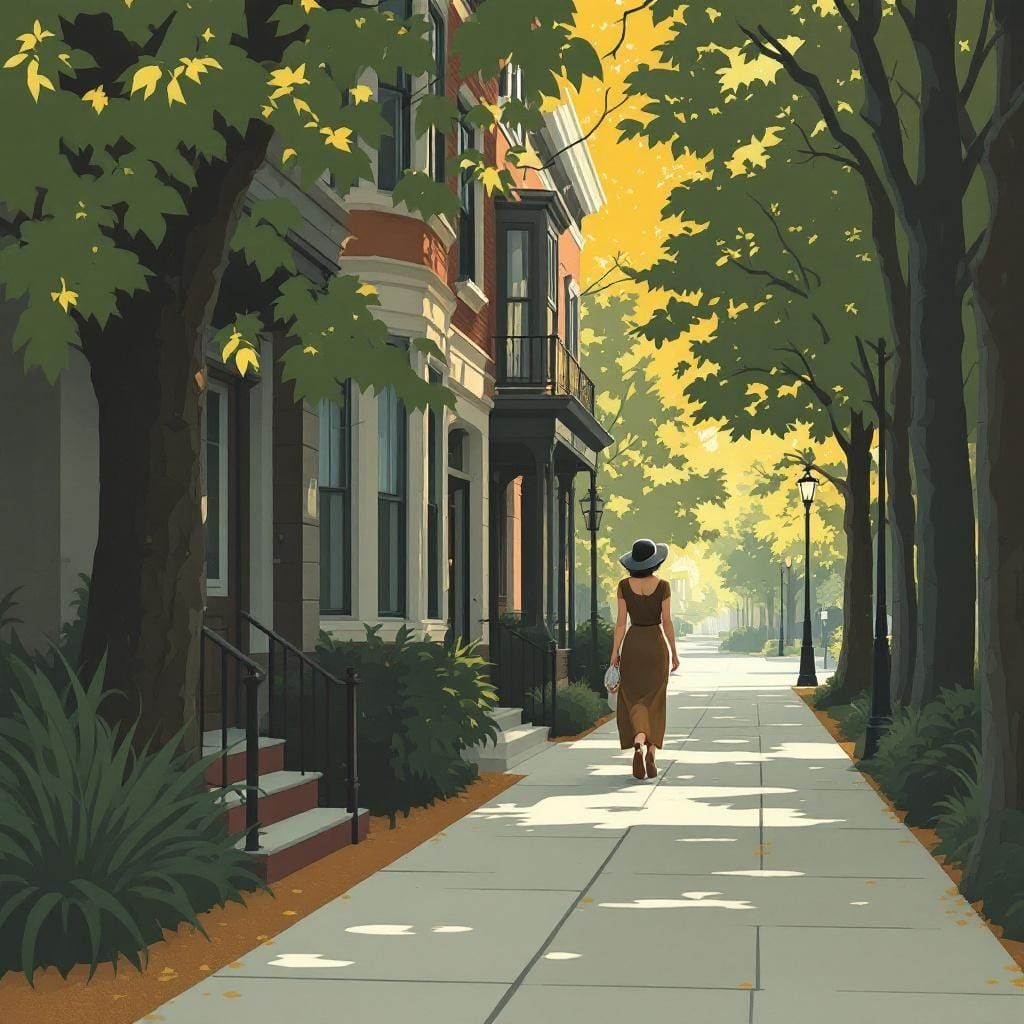 Vintage Graphic Illustration in Flat Color Style