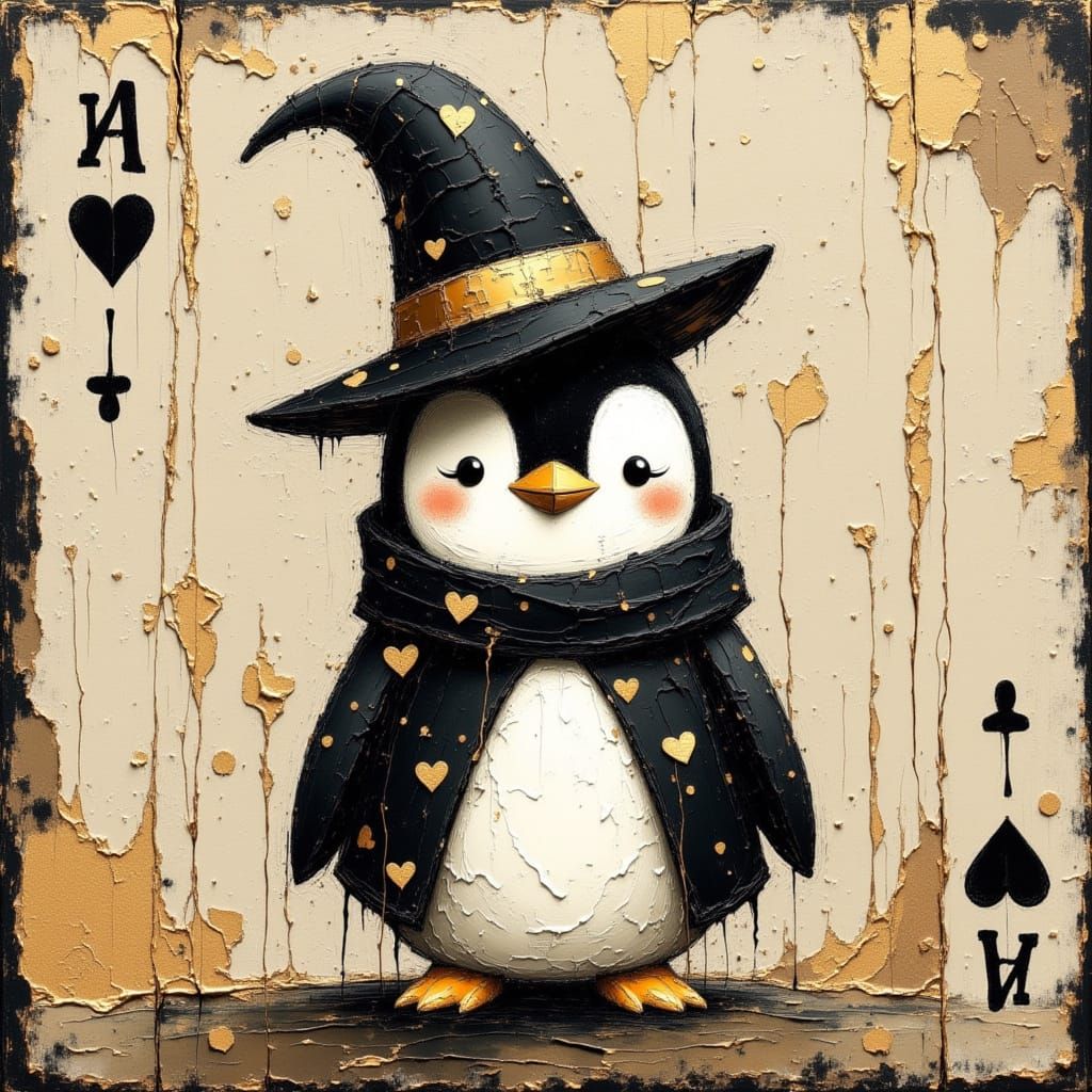 Anime Penguin Jack of Spades in Pierrot Outfit