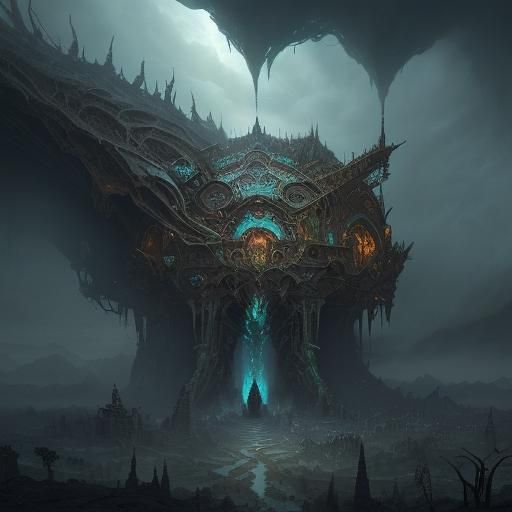 Epic Vegan Lair in Digital Matte Painting