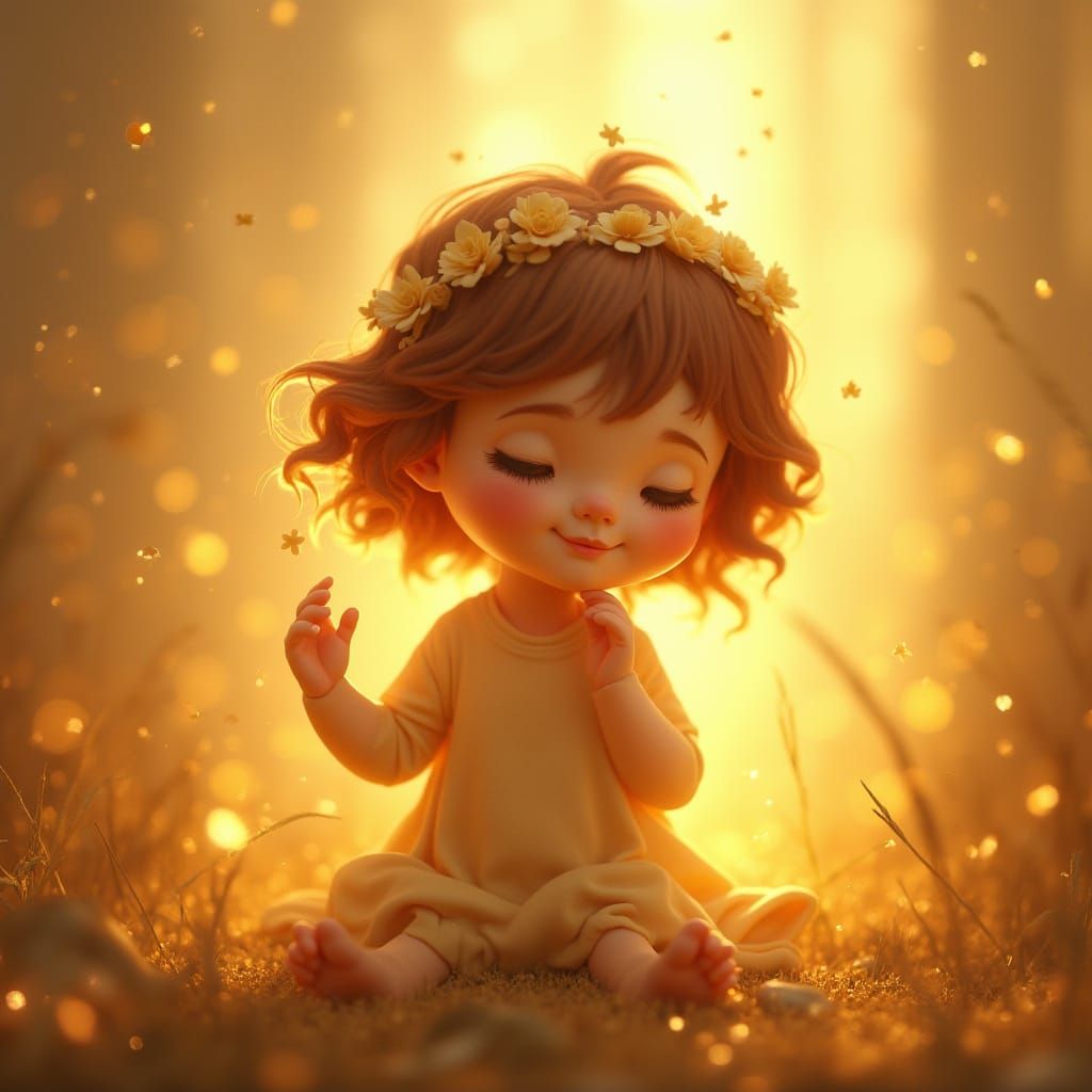 Benevolent Figure in Golden Light