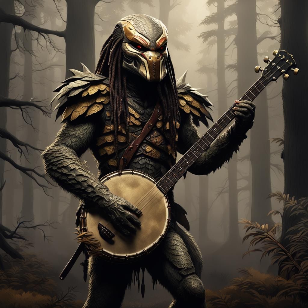 Confused Predator Bard in Misty Forest