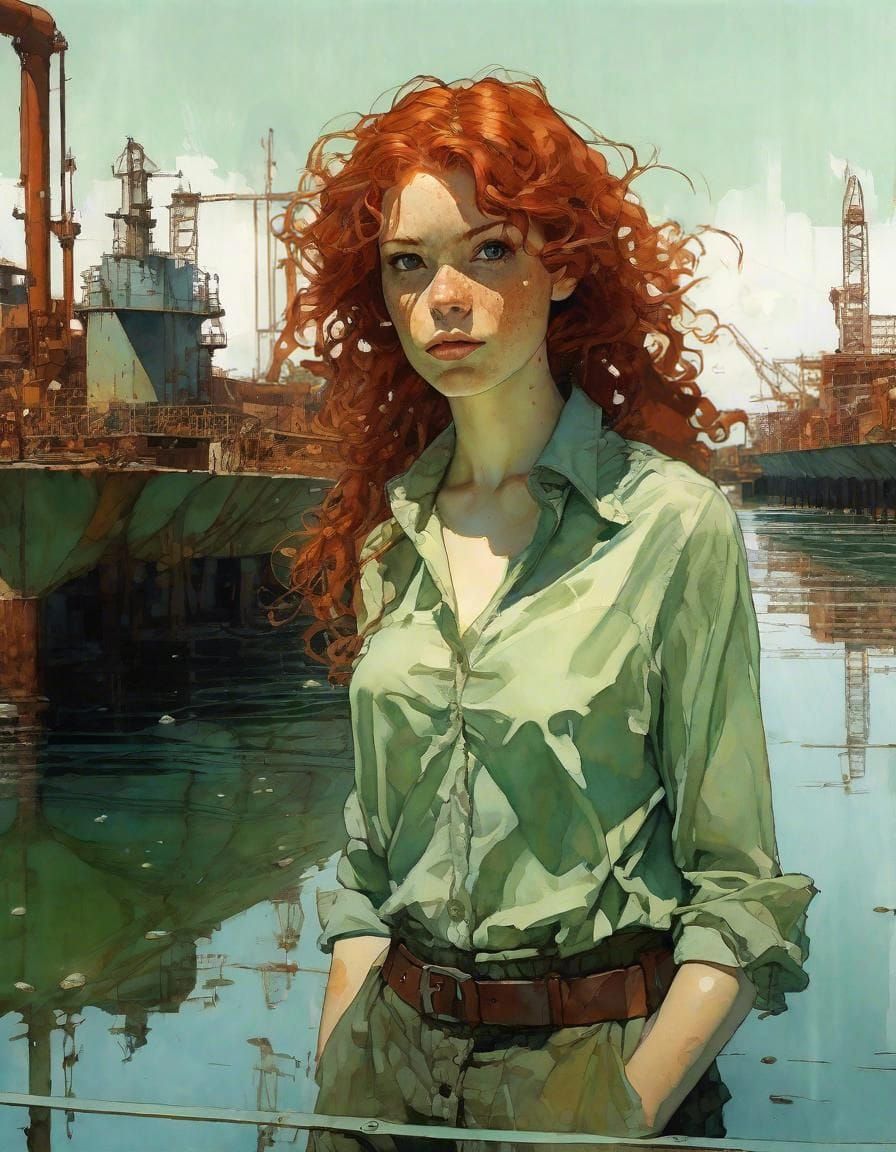 Girl in Naval Yard, Roset, Manara, and Mcque Style