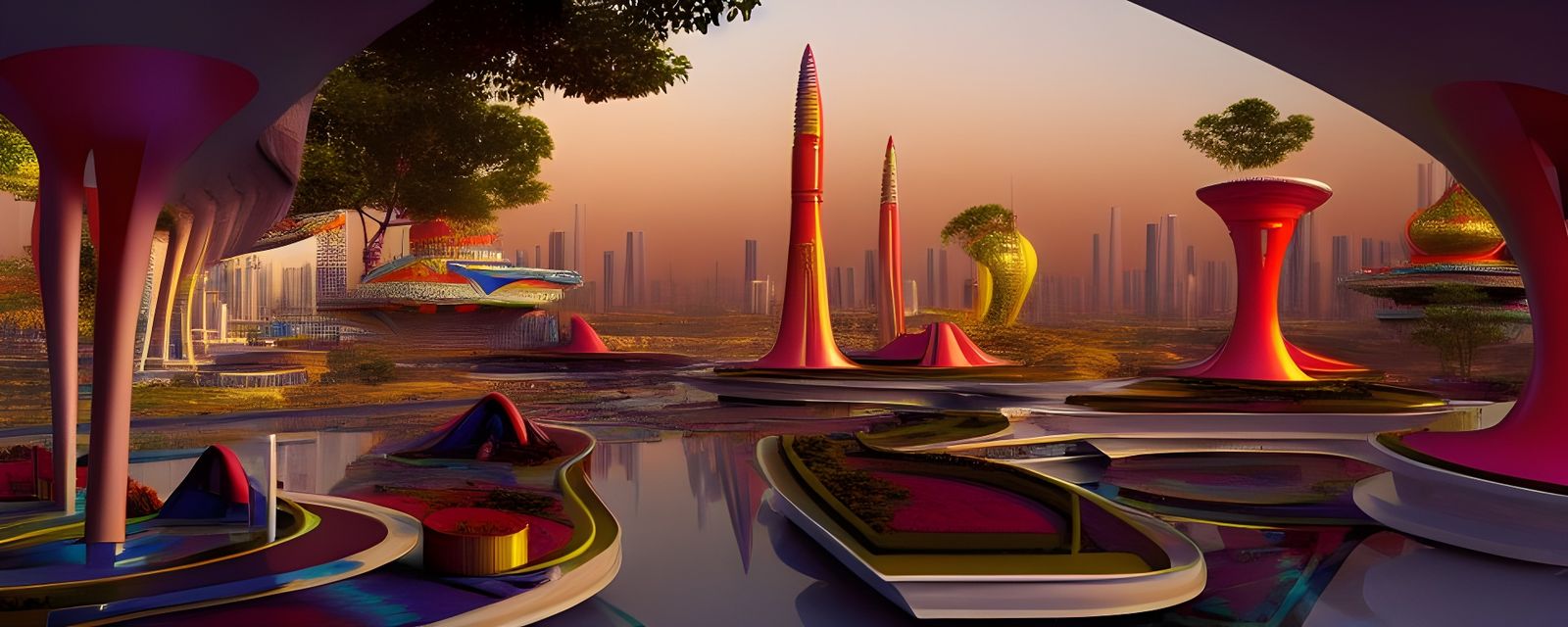 Futuristic Indian city