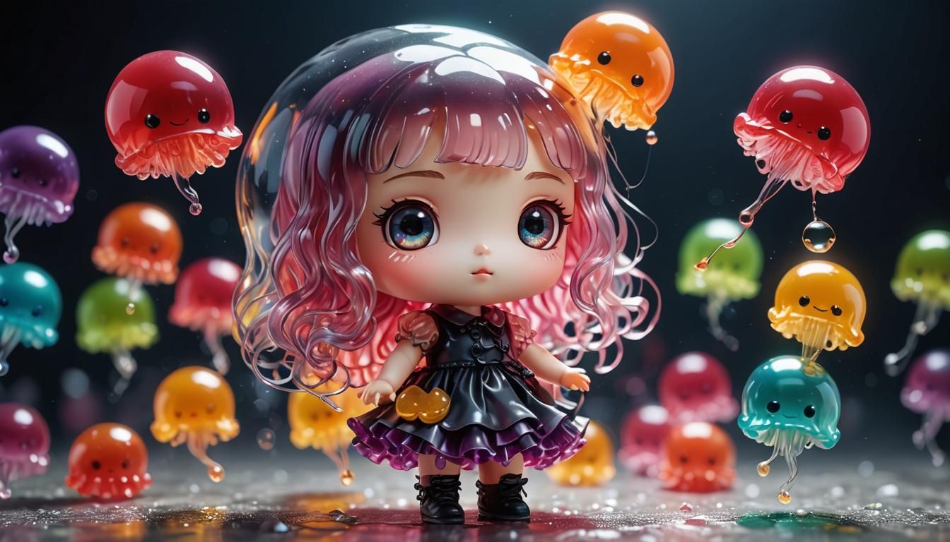 Detailed Chibi Jelly Doll Illustration