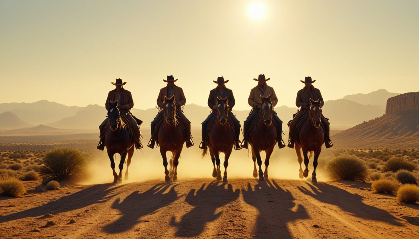 Seven Cowboys Ride into the Wild West