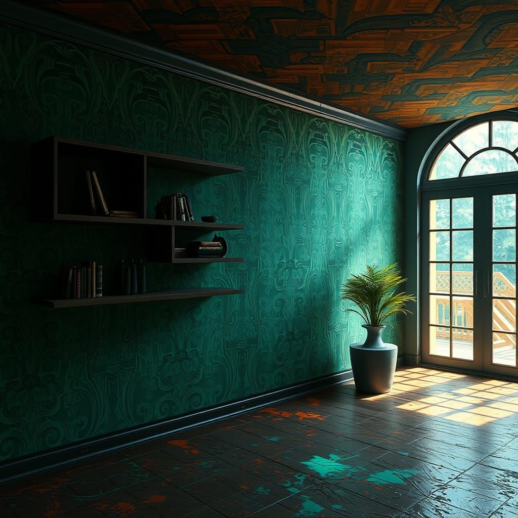 Dark Fantasy Lair in Triadic Colors