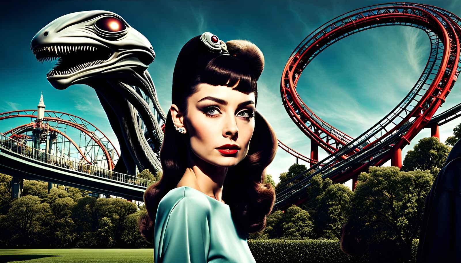 Alien and Movie Star at Hi-Tech Theme Park