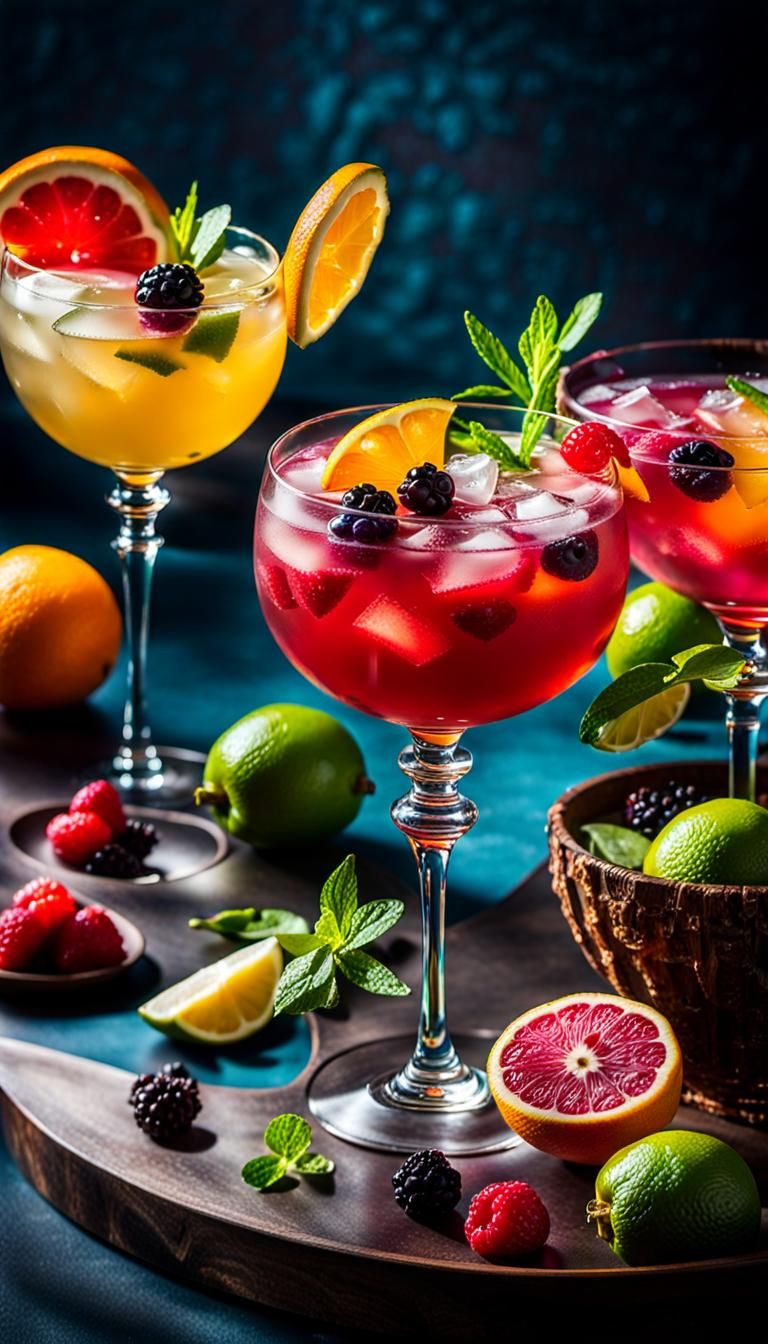 Mesmerizing Cocktail Artistry with Vibrant Colors