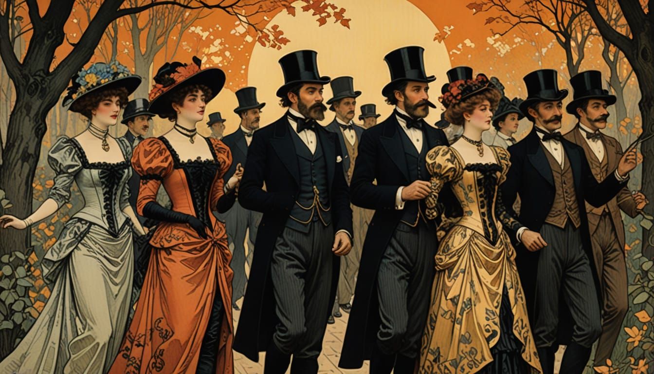 Whimsical Jester Amidst Vibrant Troupe