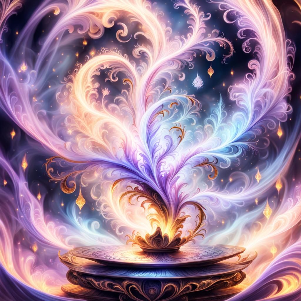 Ethereal Tarot Card in Dreamlike Fantasy Illustration