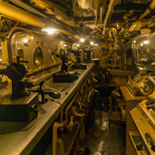 Old Submarine Interior Compartment