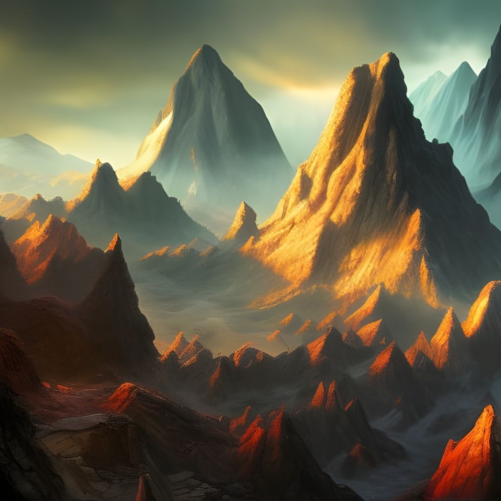 Lovecraftian Mountainscape Matte Painting in Unreal Engine