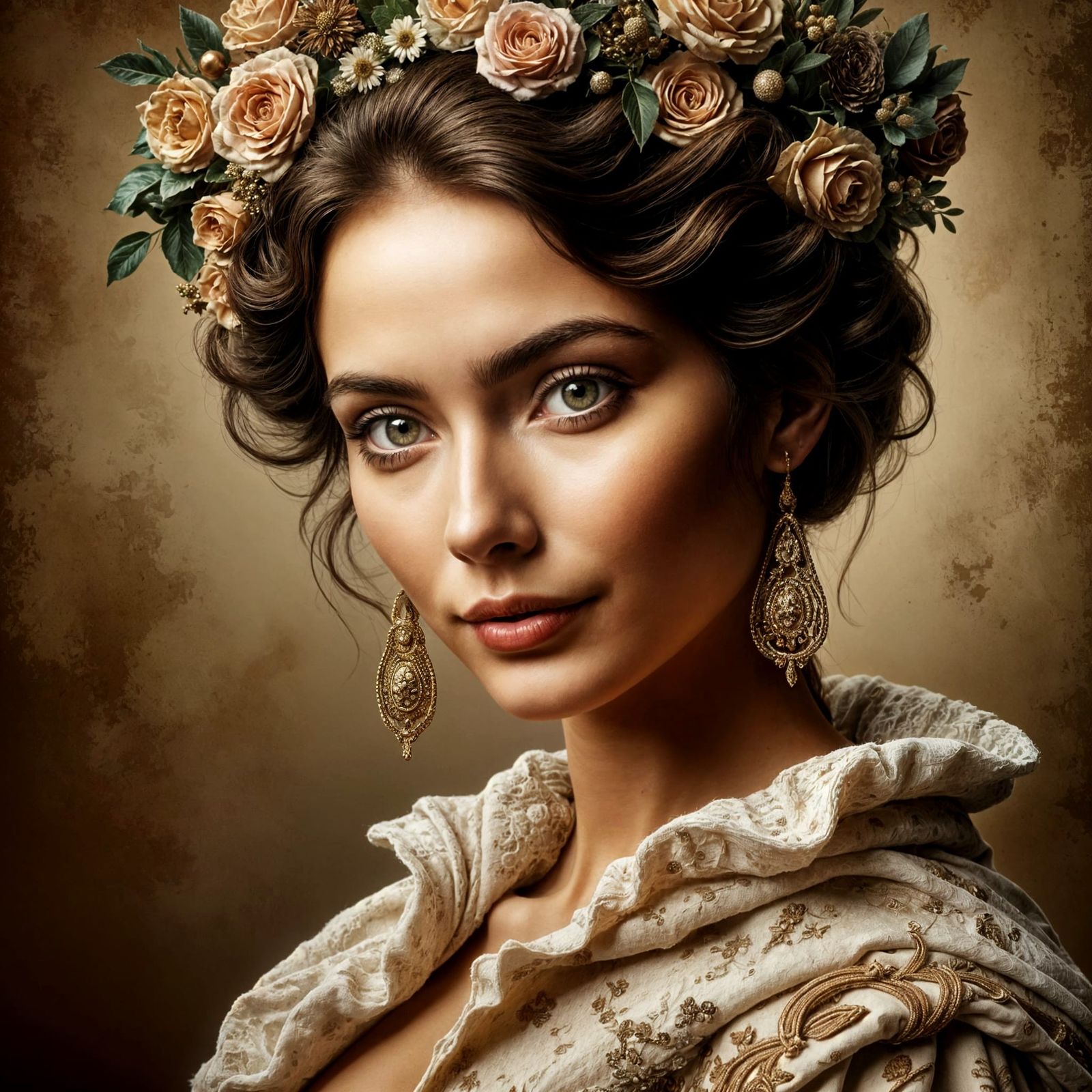 Hyperrealistic Portrait in Earthy Tones