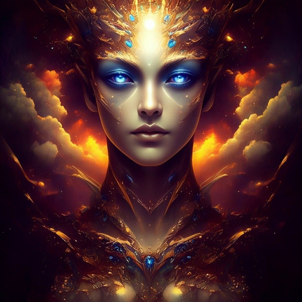 Ethereal Being in a Surreal Digital Painting