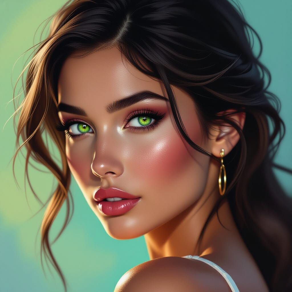 Hyperrealistic Woman Concept Art with Dramatic Lighting