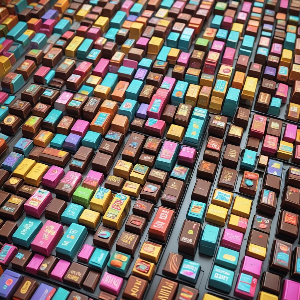 Calorie-Free Chocolate Vending Machines in Digital Art