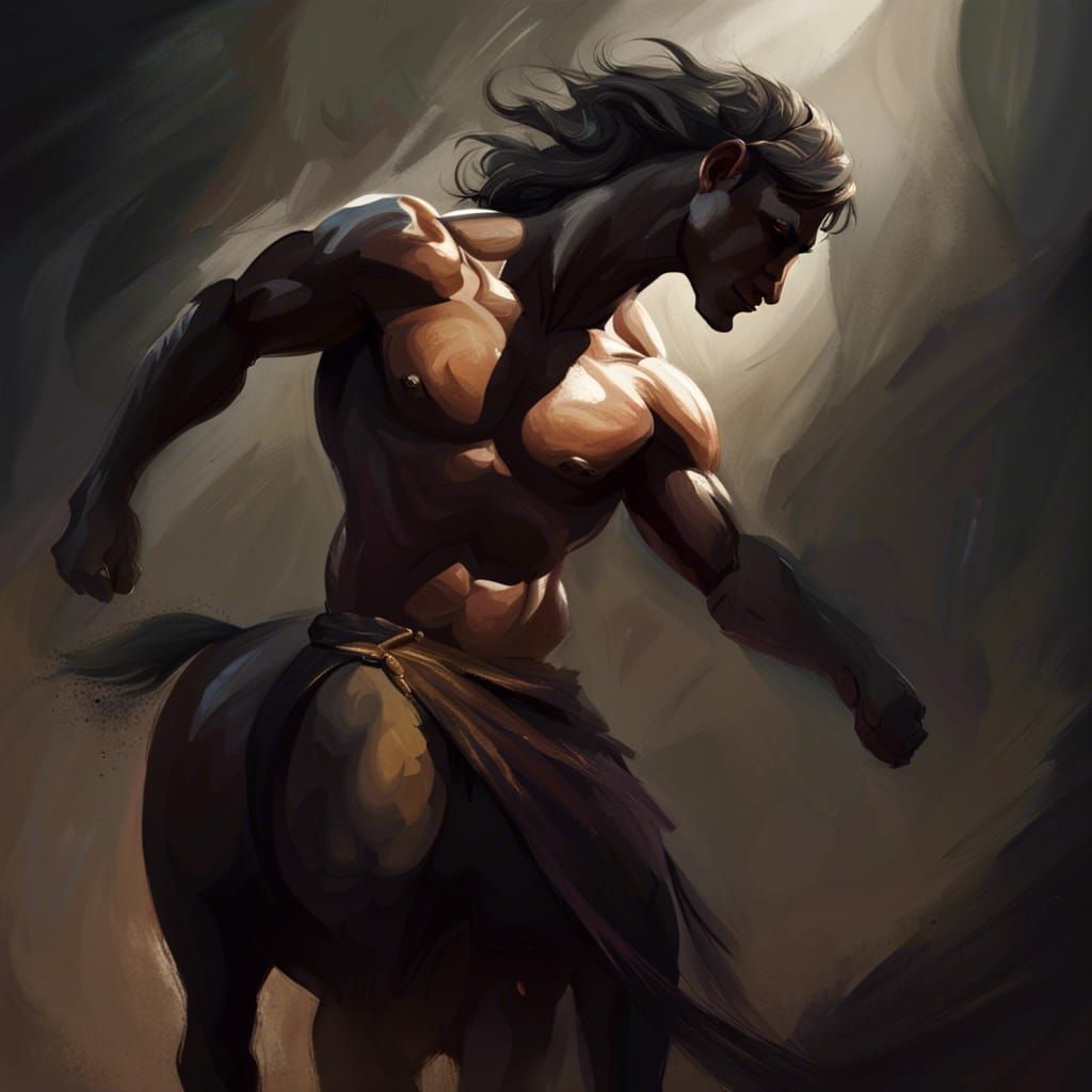 Epic Centaur in Dramatic Lighting