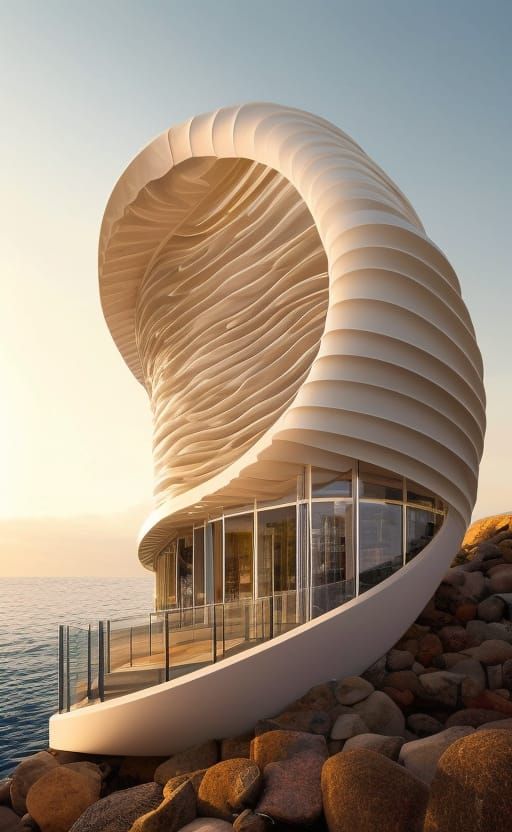 Architectural Concept of a seaview hotel