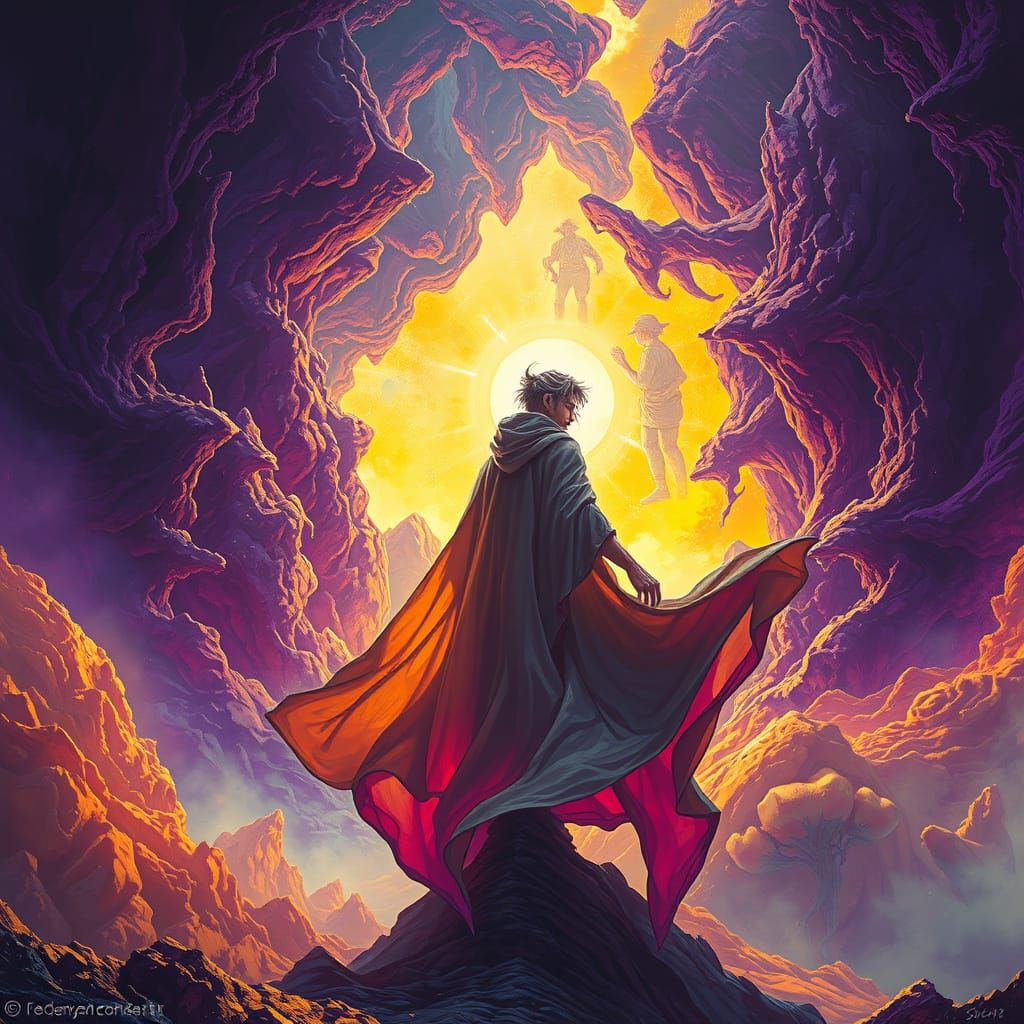 Dreamer in a Realm of Lucid Dreams, Dark Fantasy Concept Art