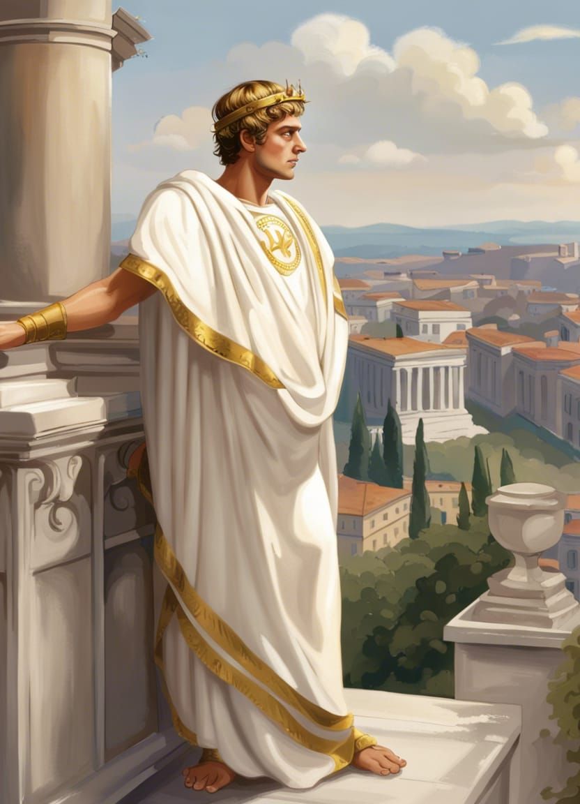 Young Emperor Overlooking His City