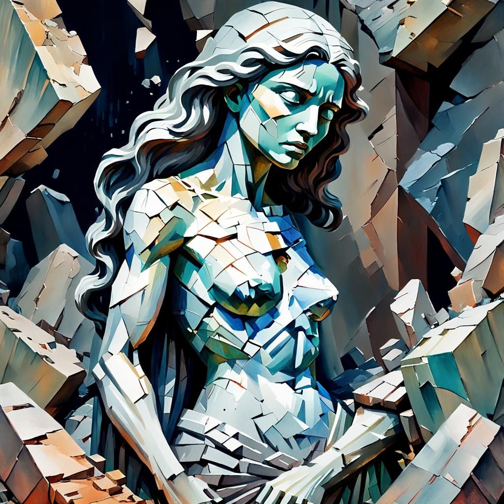 Broken woman