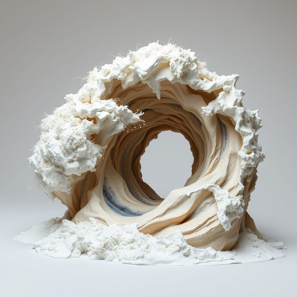 Destructive Tidalwave Abstract Sculpture