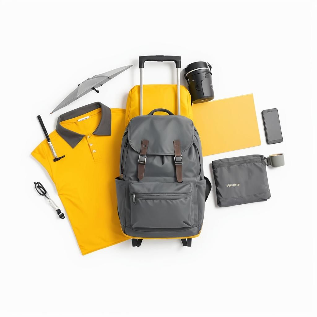 Merchandise Display with Modern Vector Art Style