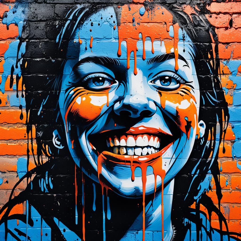 Graffiti Art: Woman with Knife