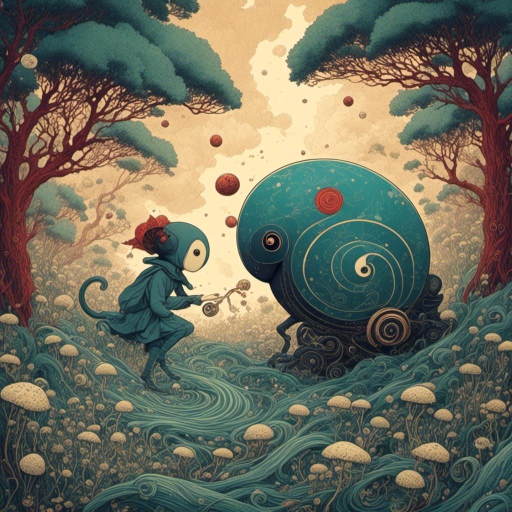 Surreal Retro Cicada Song Composition