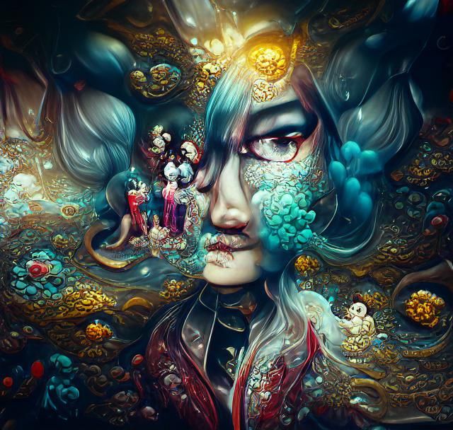 Irreconcilable Personification: A Detailed Digital Painting