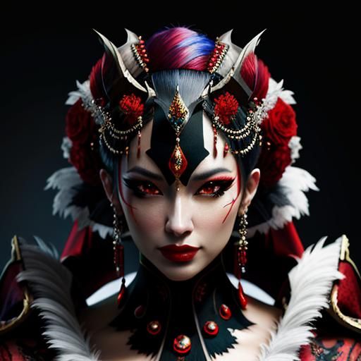 High Resolution Cinematic Image of a Courtesan