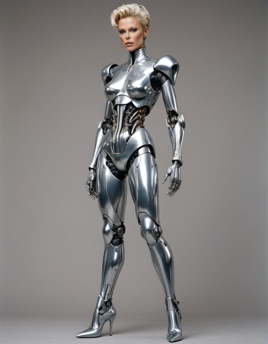 Brigitte Nielsen Android in Sorayama Style
