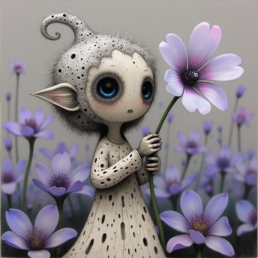 Pixie Amidst Enchanted Wisteria