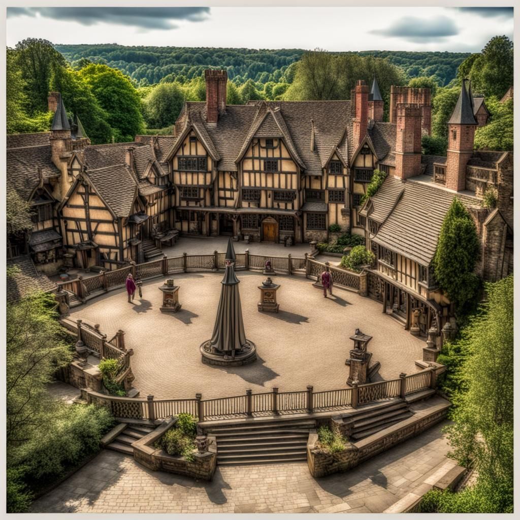 Hyperrealistic Shakespeare Theme Park in High Definition