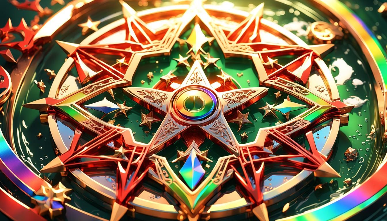 masterpiece, RASEN SHURIKEN  ,fine fibers in titanium red ,very detailed, from the center shining green and gold, sharp ...