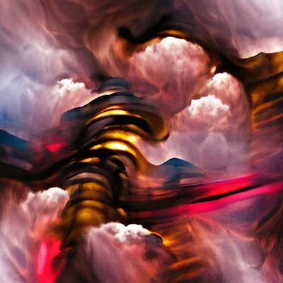 Abstract Vengeance in Cloudland: An AI Dreamscape