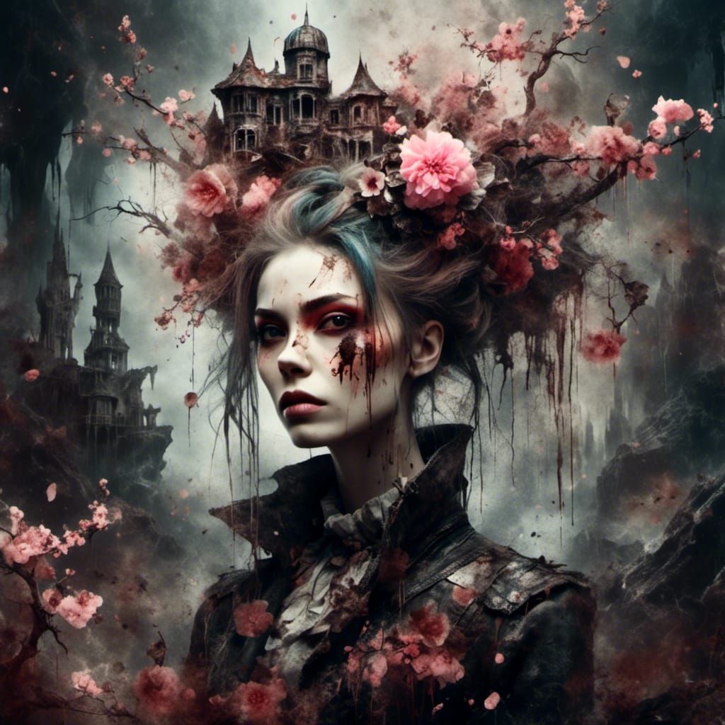 Hyperreal Punk Rock Girl Portrait