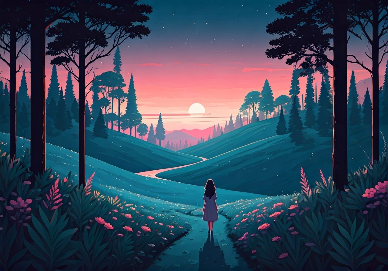 Twilight Dreamscape with Mystical Forests