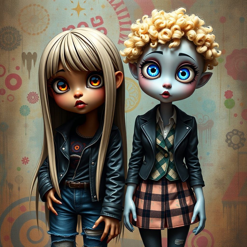 Whimsical Humanoid Creatures in Nicoletta Ceccoli Style